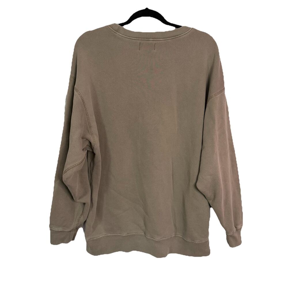 Elwood Sweatshirt Brown Crewneck Pullover Organic Cotton Cozy Weekend Club Med - Picture 4 of 5